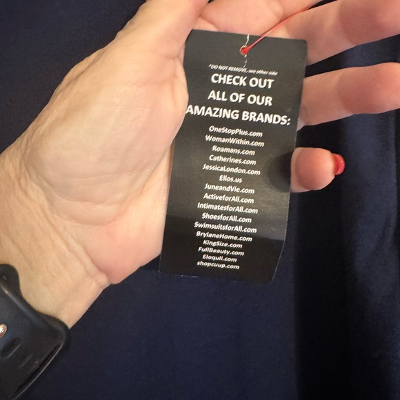 NWT Navy Blue Ponte Knit Pull on Style Pants 1X TALL #J - Picture 7 of 9